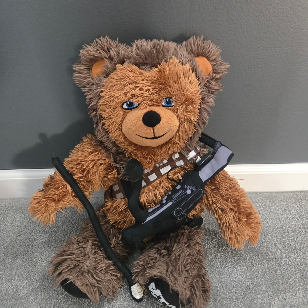 Build-A-Bear Star Wars Chewbacca Plush with Bowcaster Accessory 2018 Brown